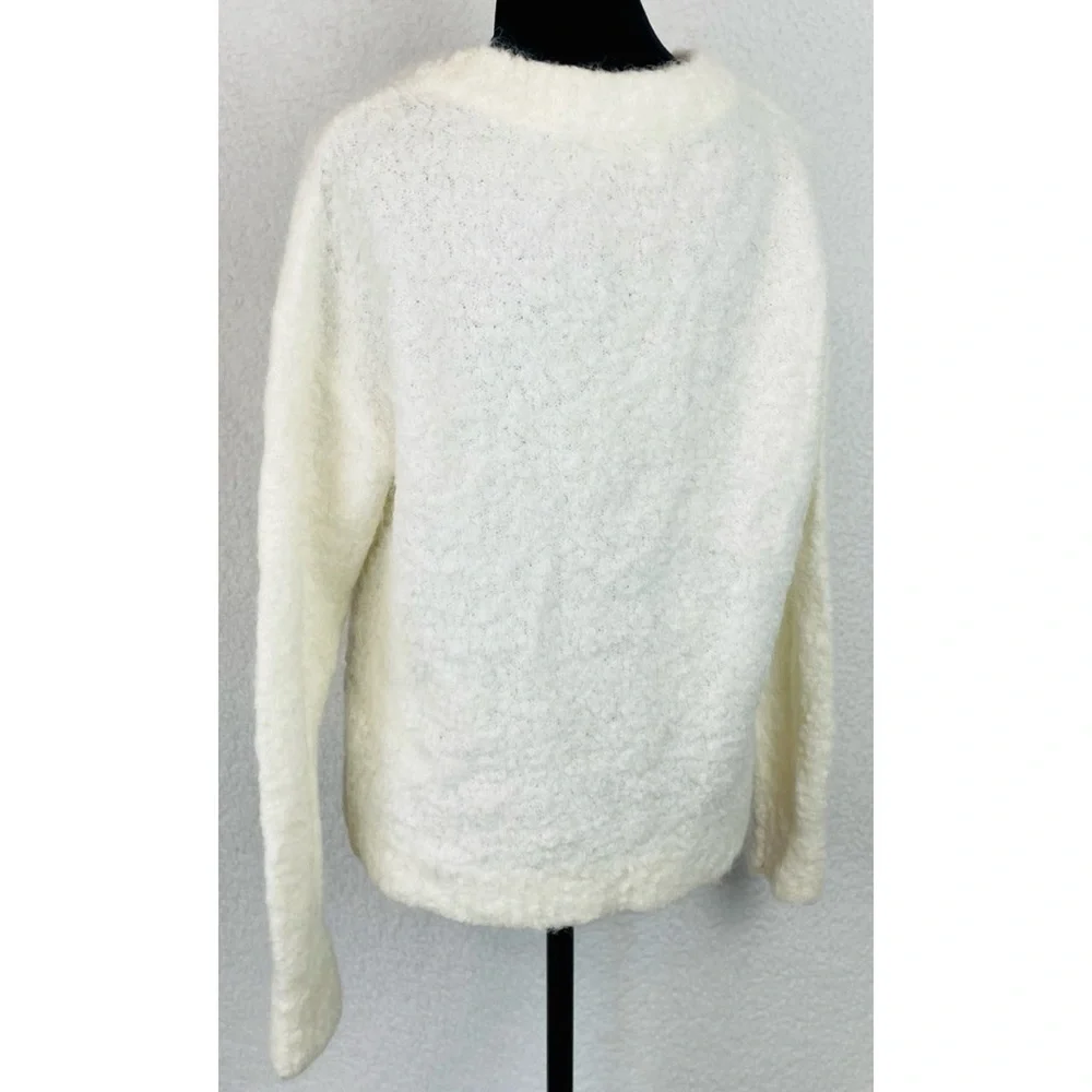 WILFRED • Aritzia Off-White/Cream Marseille Alpaca V-Neck Pullover Sweater, S - Picture 8 of 16